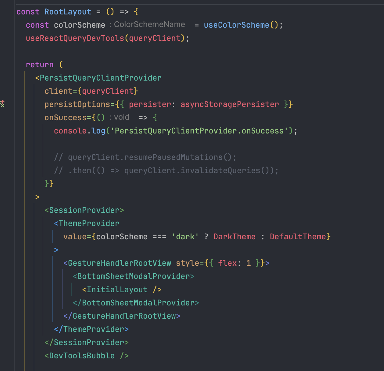 Root layout