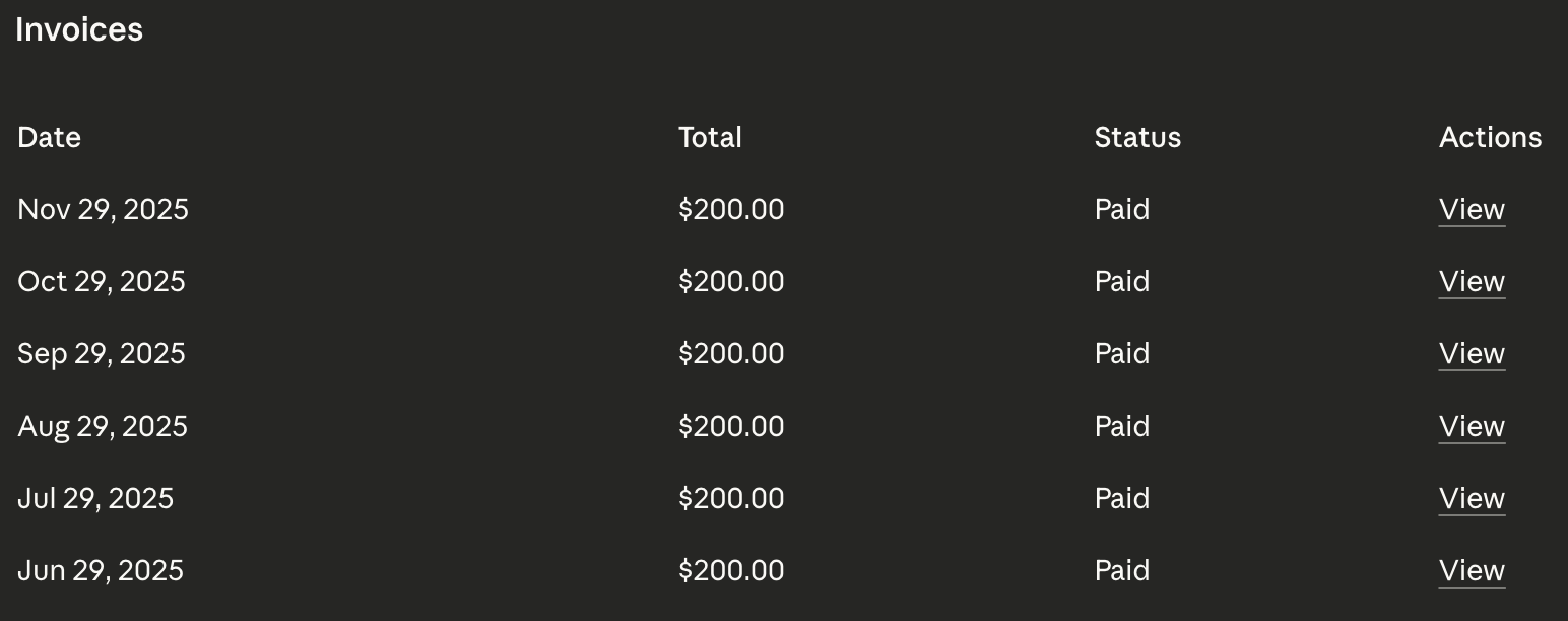 Claude Code invoices