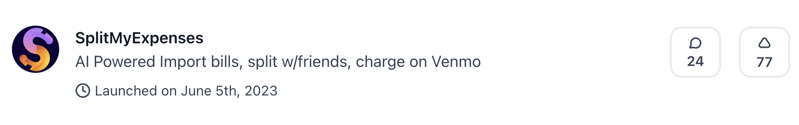 SplitMyExpenses v1 launch